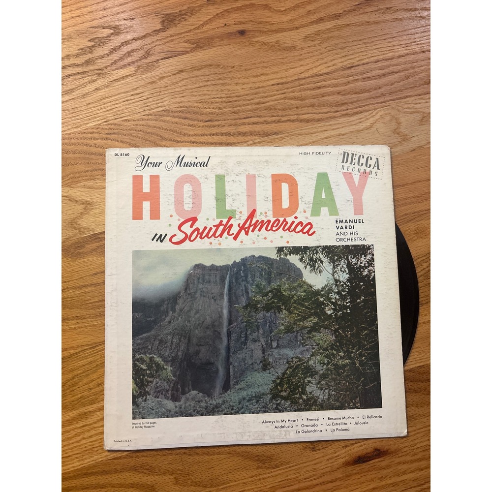 DECCA Records Holiday In South America Emanuel Vardi Orchestra Vinyl LP DL 8160